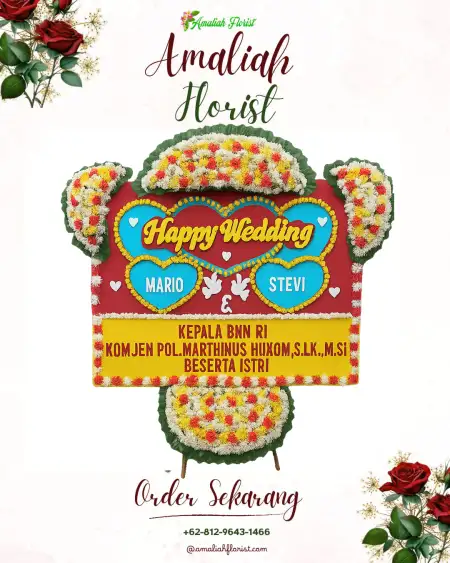 Papan Bunga Pernikahan Rowobranten